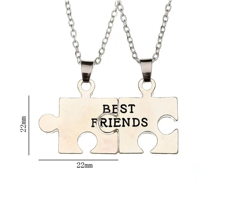 2шт Головоломка "лучший друг" ожерелье для 2 подвеска дружба подарок hewelry BFF головоломка ожерелье s для мужчин и женщин