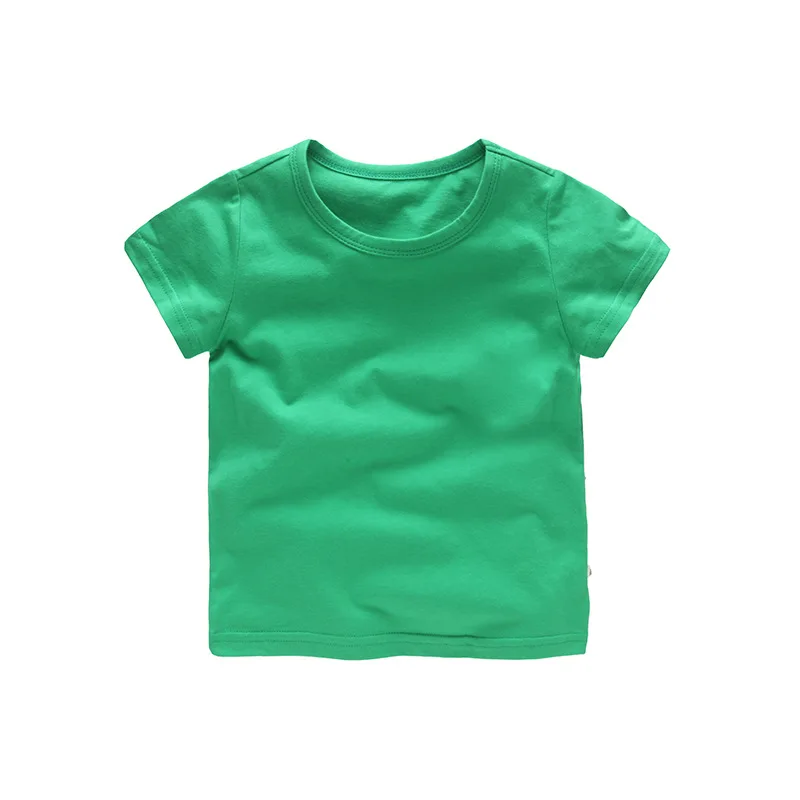 VIDMID/детская футболка Топы для маленьких мальчиков, хлопковые топы с короткими рукавами для девочек, детская одежда с героями мультфильмов, базовая цветная одежда мальчики девочки футболки 4018 29 - Цвет: as photo