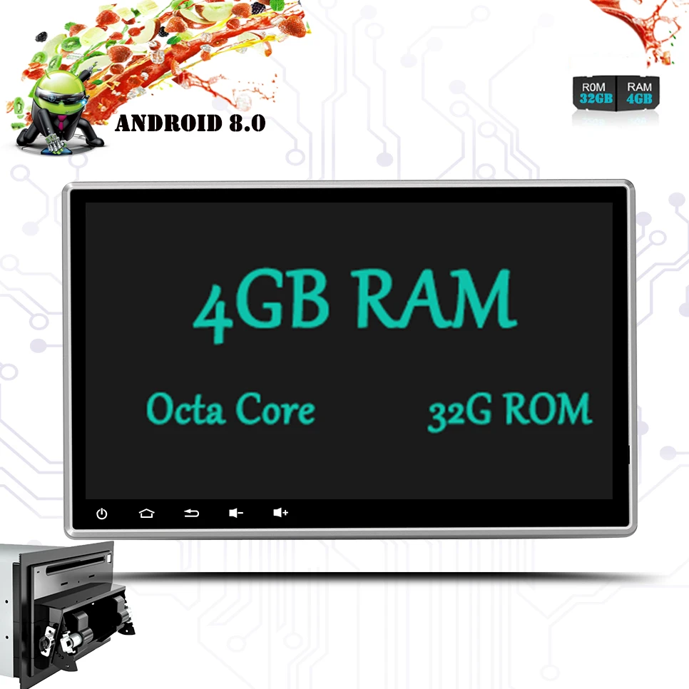 Excellent 10.1" 2 DIN Android 9.0 Car DVD Player for Toyota TUNDRA HIGHLANDER MR2 with Octa Core 4G+32G Auto Radio Multimedia NAVI 2