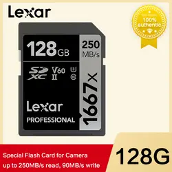 Акция! Lexar карты памяти sd 64 GB SDXC U3 128 GB 256 GB карты 250 МБ/с. Class10 1677X карты памяти SD для 3D 4 K видео Камера