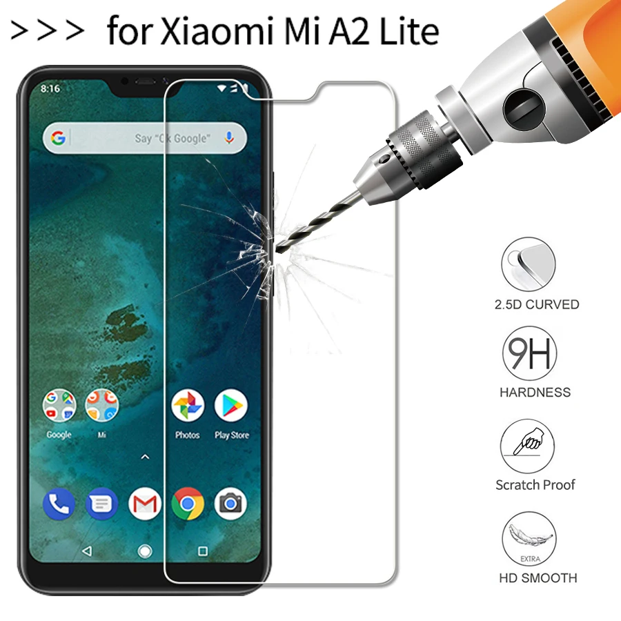 

Glass For Xiaomi Mi A2 Lite Tempered glass For Xiaomi Mi A2 6X Redmi 6 Pro Screen Portctor on xiami xiomi a2 lite a2lite 6x Film