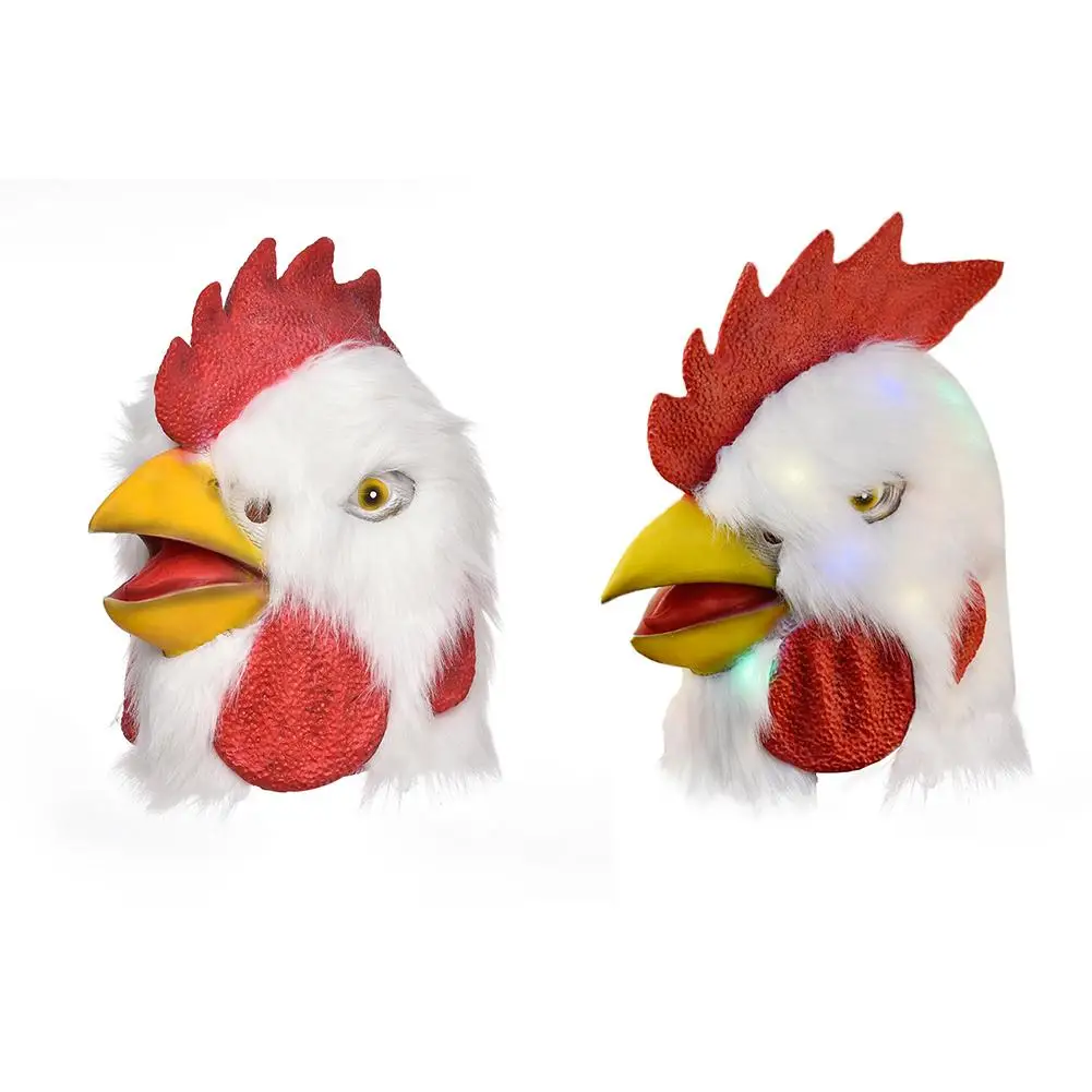 

2019 NEW Plush Rooster Mask Animal Head Cover Halloween Costume Party Props