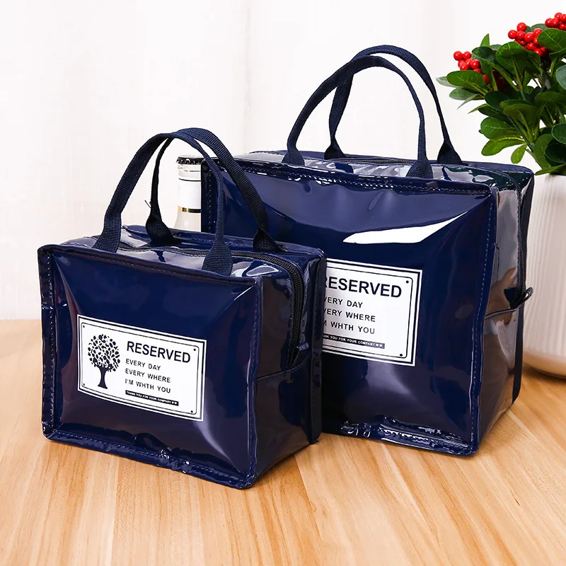 

1Pcs Large Capacity Practical Portable Travel Cosmetics Storage Bag PU Waterproof Wash Bag Cute Lady Cosmetic Lunch Storage Bag