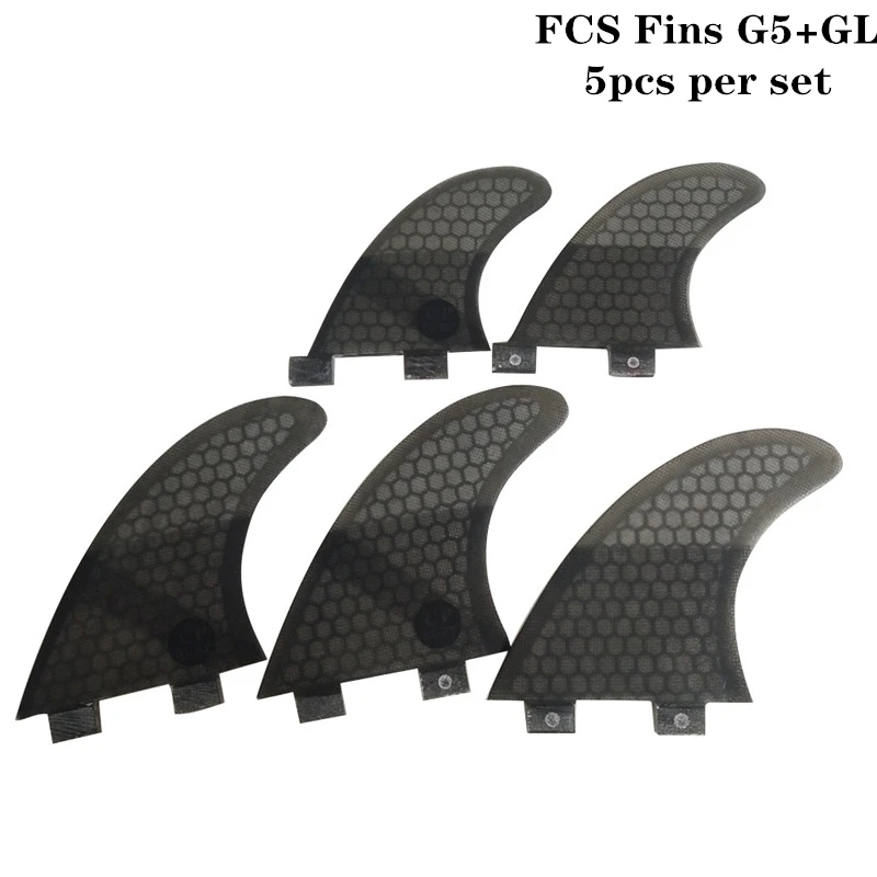 Серфинг 5 шт. FCS плавники G7 с GL плавниками сотовые Стекловолоконные + черные