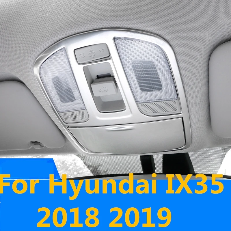 

For Hyundai IX35 2018 2019 Trim Decor Frame Car Interior Dome Reading Light Lamp Frame Rear reading light Carbon Fiber Cover