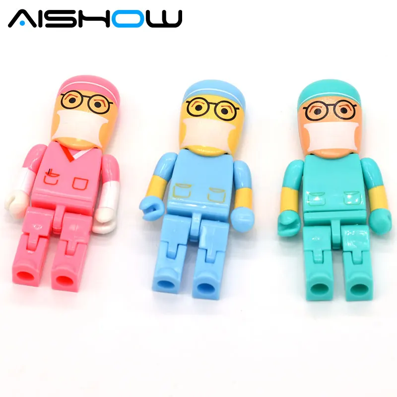 Лучший Доктор модель USB 2.0 Flash Memory Stick, ручка привода 2 ГБ 4 ГБ 8 ГБ 16 ГБ 32 ГБ медсестра карту флэш памяти с интерфейсом USB