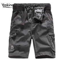 Новые Летние повседневные шорты модные высокое качество свободные прямые пять брюки мужские армейские зеленые с карманами летние шорты 36 38