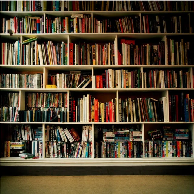 Aliexpress Free Shipping Interior Bookcase Background Free Shipping Interior Bookcase Background Wall Mural Study Custom Library Wallpaper