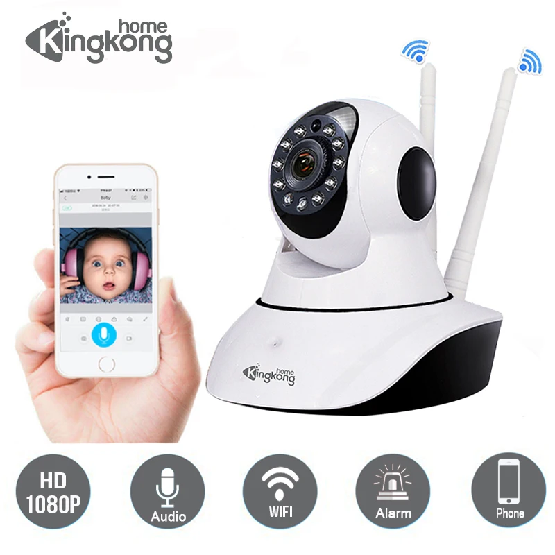 Kingkonghome IP Камера 1080 P Крытый безопасности ip беспроводной Wi-Fi наблюдения ночного