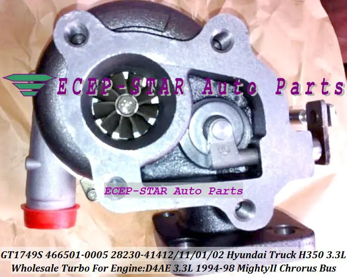 GT1749S 466501 466501-5005S 28230-41412 Turbo Turbocharger For HYUNDAI Truck H350 Mighty II 1994-98 Chrorus Bus H600 D4AE 3. (4)