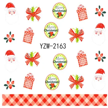 WUF 1 Sheet National Fashion Pattern Water Nail Art Stickers 2017 Christmas Decals For Nails Beauty 2163
