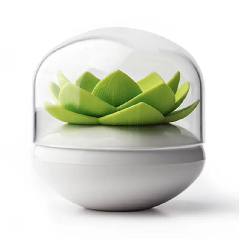 

Lotus Shape Cotton Swab Holder Small Toothpicks Organizer Box Table Decoration Storage Boxes Empty Container Tampon Box with Lid