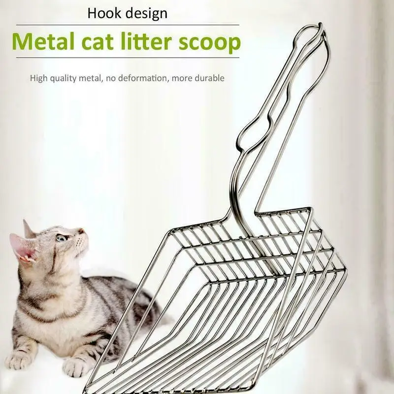 

Useful Cat Pooper Scoopers Cat Litter Sand Shovel Artifact Dogs Waste Stainless Steel Metal Shovel Cleaning Scoop Tool