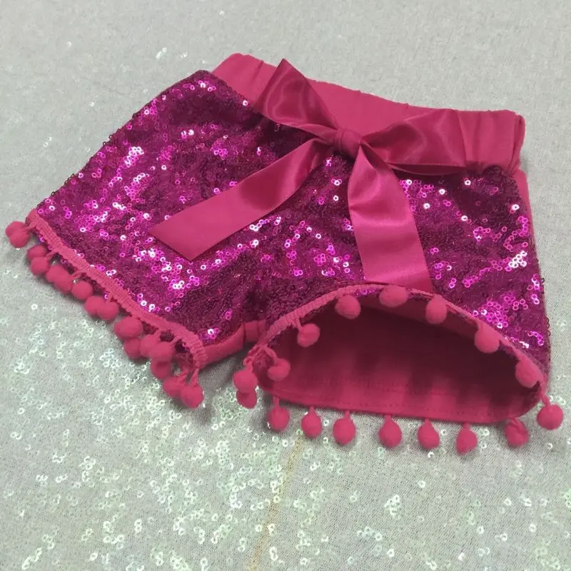 

Girls gold sequin shorts back to school toddler girl birthday summer clothes kids fashion first birthday baby Pom Pom shorts