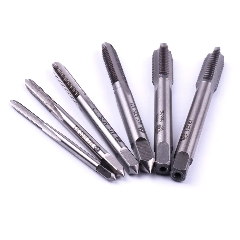 Professional 5Pcs/Set Machine Screw Thread Metric Plug Hand Tap from M3