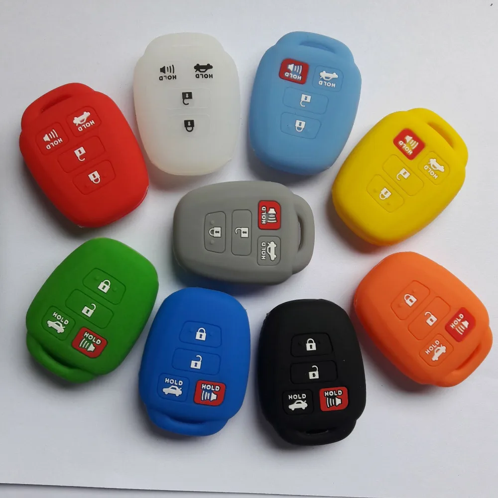 

4 Button Remote FOB Key Shell Case For Toyota 2015-2015 Camry Corolla Silicone Car Key Cover