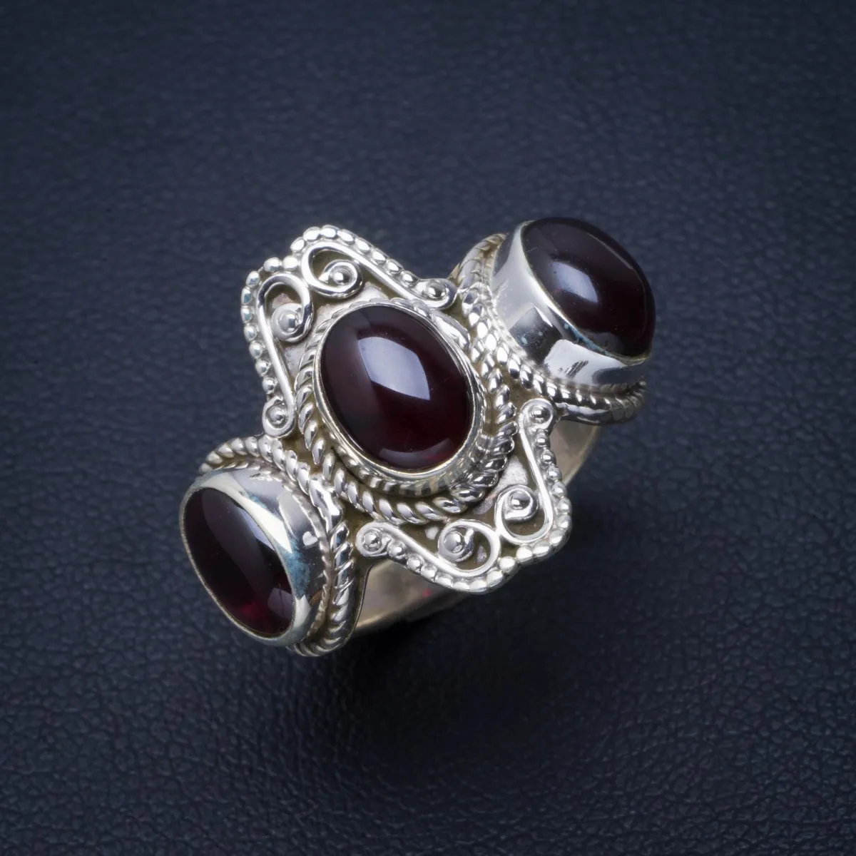 

Natural Amethyst Handmade Unique 925 Sterling Silver Ring 7.5 B1313
