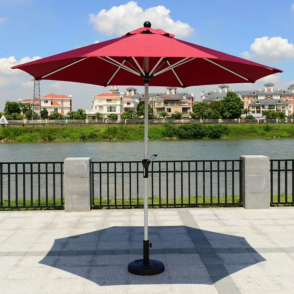Column umbrella Straight patio Milan aluminum outdoor sun umbrellas