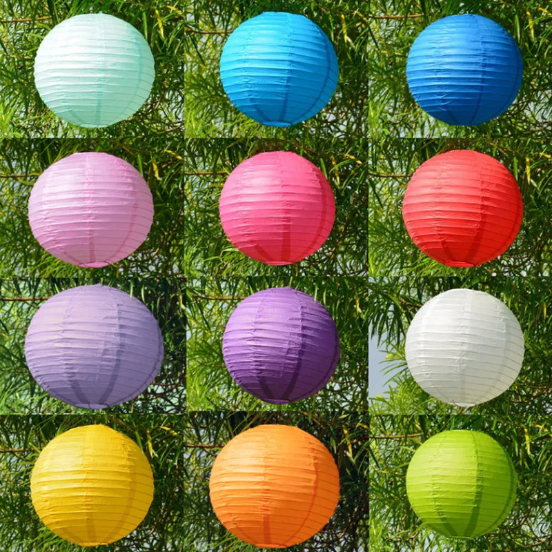 

1PC (4"6"8"10"12"14"16'') Colorful Paper Lanterns Chinese Paper Ball Lampion for Wedding Party Holiday Decor Babyshower Supplies