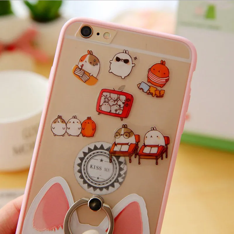 

Cute Molang Rabbit Label Stickers stickers Set Decorative Stickers DIY Diary Album Stick Lable