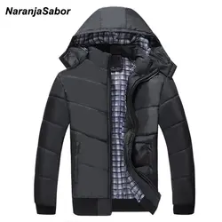 NaranjaSabor Для мужчин s брендовая одежда 2018 зимние Для мужчин пальто толстые пальто Для мужчин s пиджак мужской теплые парки верхняя одежда