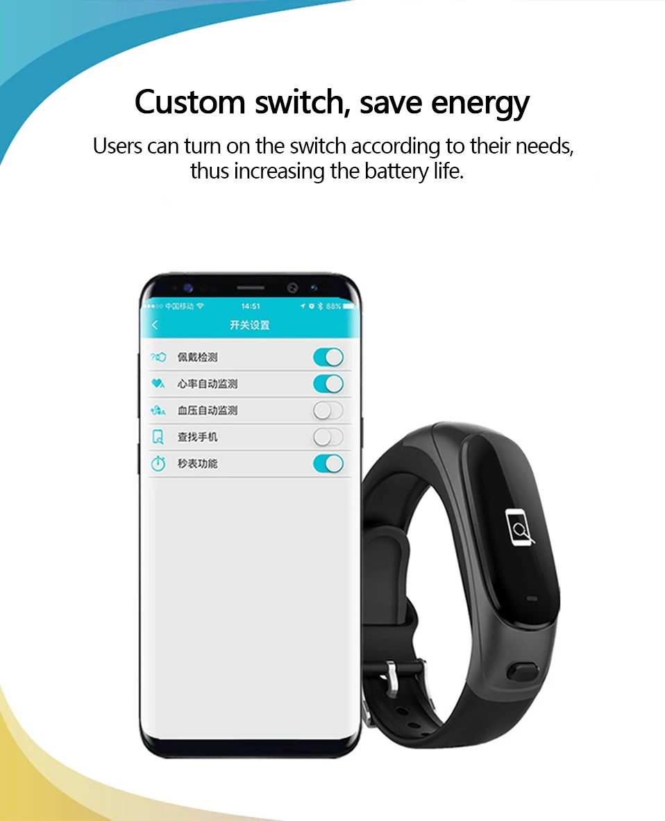 Smart band V08 Smart Watch Bracelet Waterproof Earphone Sensor Fitness Tracker Heart Rate Test  Smart Talk Band For Android ios (16)