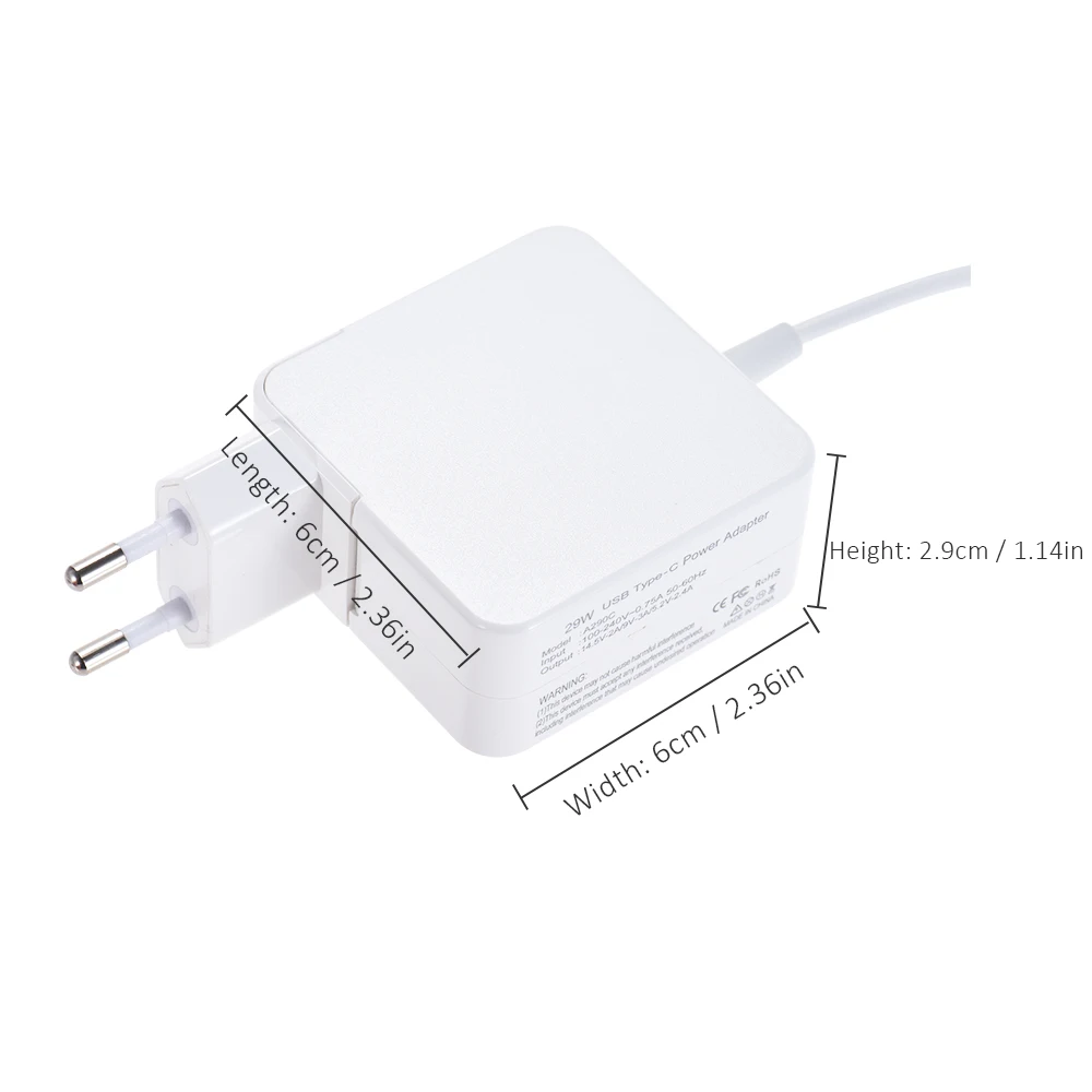 Адаптер питания 100 240 В переменного тока 14 5 А 29 Вт USB Type C 2 в а/9 3 а/в а компактное