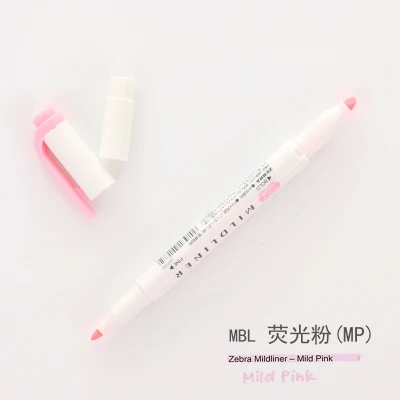1 шт. японская Зебра Мягкий лайнер ручки для рисования маркер ручка двуглавая флуоресцентная ручка Arte Mark ручка хайлайтер - Цвет: 10