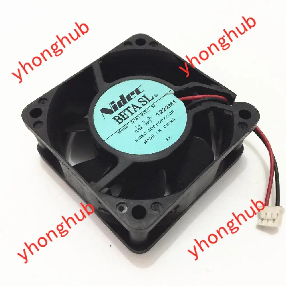 

Nidec D06T-24TG DC 24V 0.08A 60x60x25mm Server Square Fan