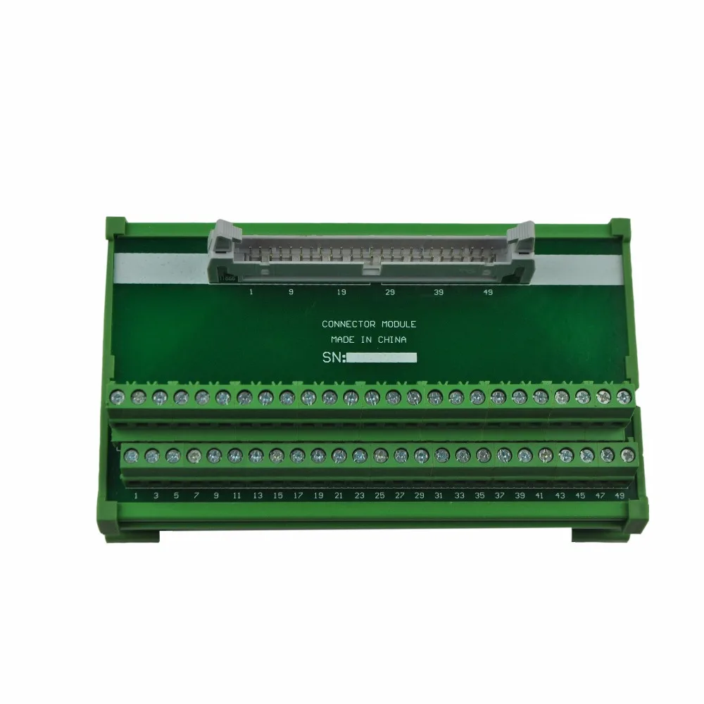 DIN рейка крепление 50P винтовой клеммный блок адаптер модуль|module|module adapter |