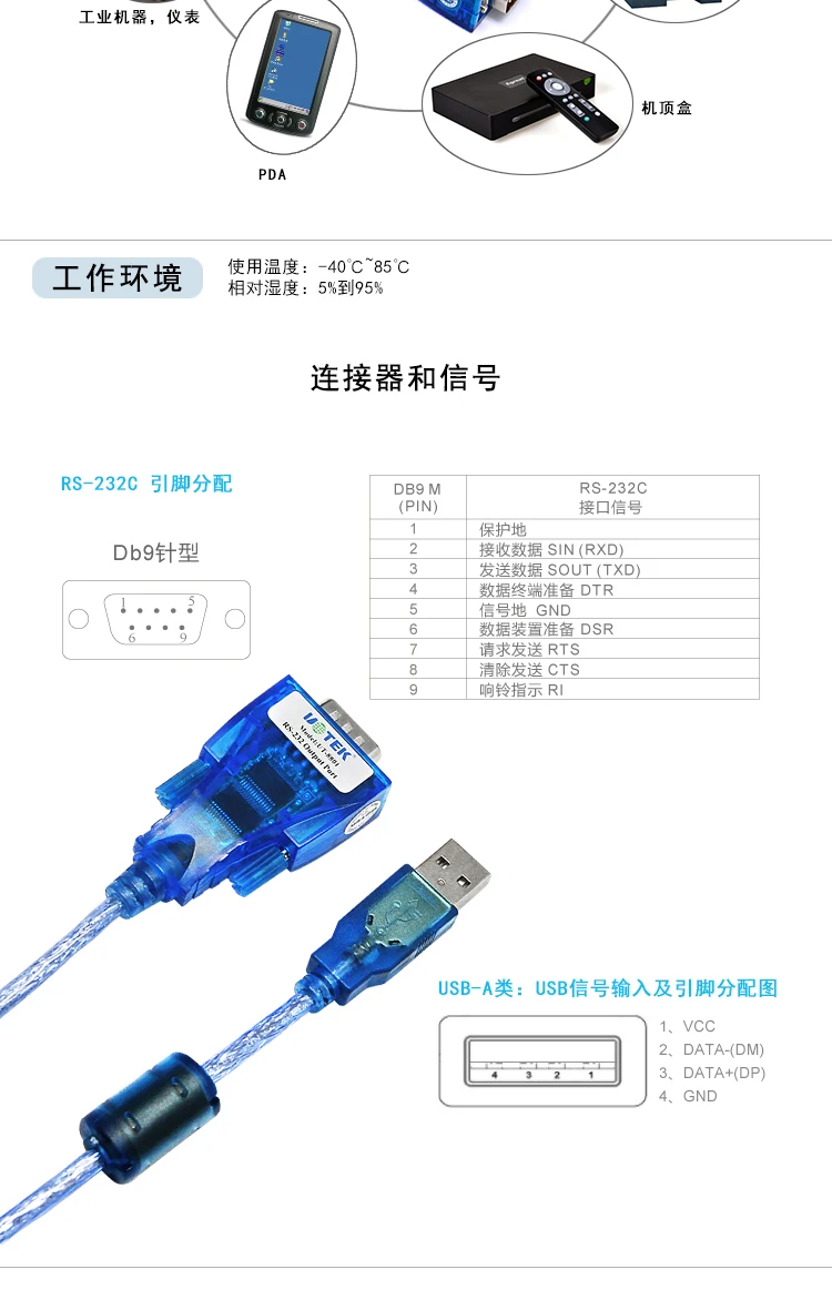 UT-8801 USB к RS232 Интерфейс преобразователь 9-шпильки адаптер FTDI FT232 Чипсет кабель Win7 Win10 Linux