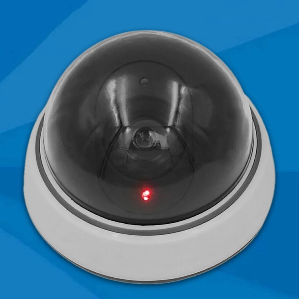 

Dummy Camera CCTV Camera Home Safe Surveillance Camera Flashing LED Light White Fake Dome CCTV Security