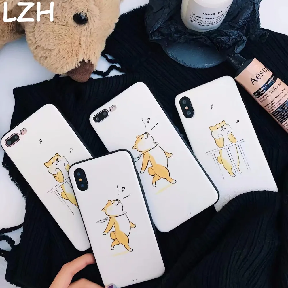 Чехол для телефона с собачкой Apple iPhone X 6 S 7 8 Plus Fundas Puppy Akita мягкая задняя крышка из