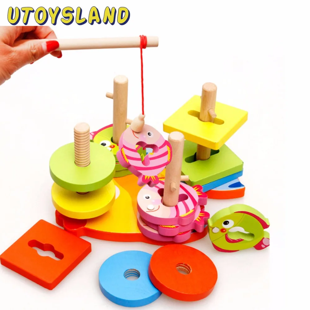UTOYSLAND Magnetic Fishing Toys Color Recognization Colorful Building Block Baby Early Education Toy for Children baby-building-blocks : image UTOYSLAND Magnetic Fishing Toys Color Recognization Colorful Building Block Baby Early Education Toy for Children baby-building-blocks