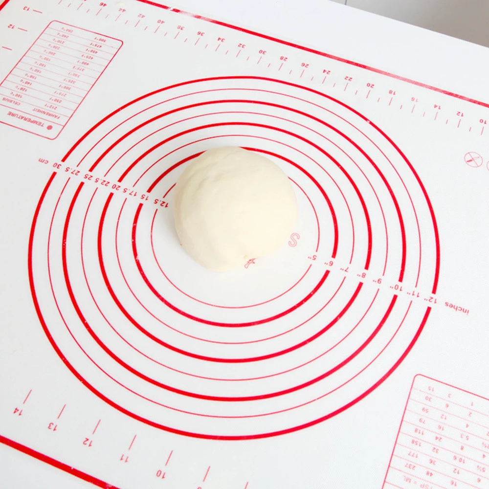 60*40 см антипригарный силиконовый коврик для выпечки лист для теста для пиццы коврик для выпечки внутренняя подкладка с 4 размерами Регулируемая Скалка