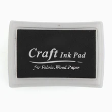 Sweet Center Black Ink Pad Inkpad Rubber Stamp Finger Print Craft Non-Toxic Baby Safe