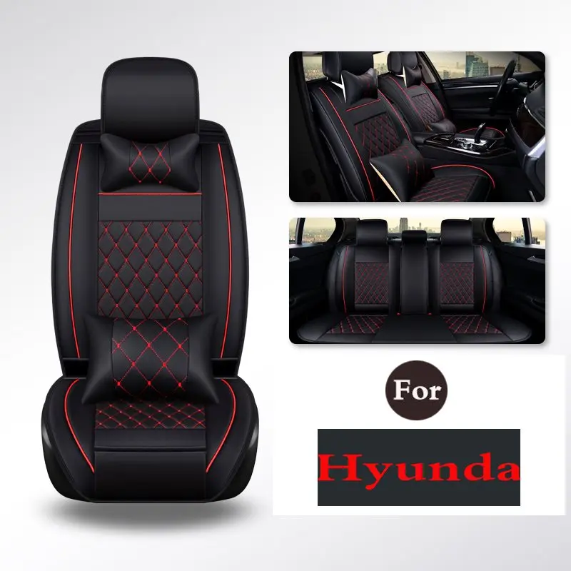2019 (1 Set) Pu Leather Car Seat Cover Protection Auto For Hyundai I30 Elantra Sonata Ix25 Tucson Ix35 Moinca | Автомобили и