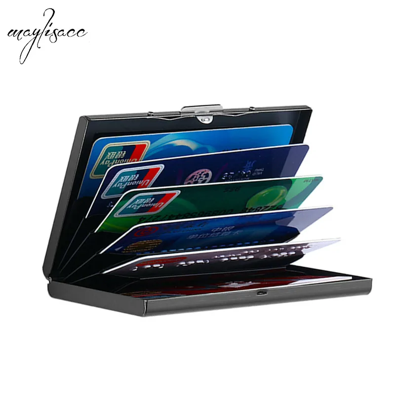 

Slim Business Men's Card Pack Credit Card Holder Bank Metal check sleeve Gifts dedicated Antimagnetic be choked cover