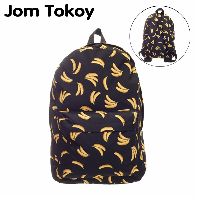 Скидка Женский рюкзак Jom tokoy с принтом банана, школьный рюкзак для девочек, сумка через плечо для подростков, Mochila Feminina