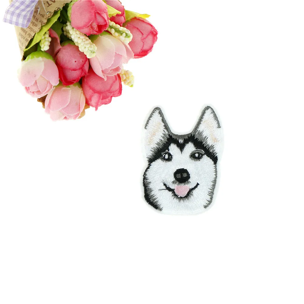 Вышитая железная одежда Husky Dog наклейки для шитья пальто и рюкзака|Заплатки| |