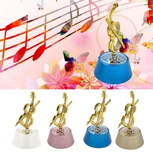 Bevigac Portable Violin Shape Music Box Relax Projection Lamp Projection Romantic Night Light for Kid Adult
