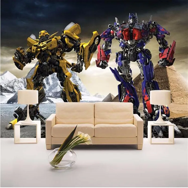 

beibehang Photo Wallpaper Modern Transformers Visual View Modern Very Large Mural Cartoon Theme Restaurant Background