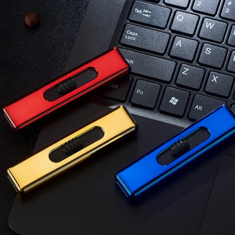 Электронная USB Зажигалка из цинкового сплава подзаряжаемая WilndProof мужские