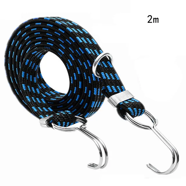 Высококачественная эластичная веревка для мотоцикла, велосипедная веревка, повязки для багажа, обернутый ремень, обернутый в связывающее Крепление багажника, 5 цветов - Цвет: Blue -200cm