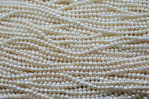 

4-5mm White Cultured Akoya Sea Pearl Loose Bead 15'' AAA