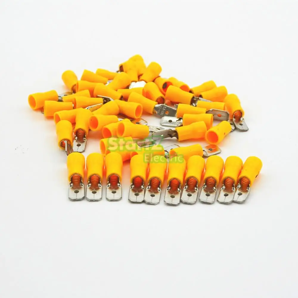 100PCS Insulated 12 10AWG Spade Female Electrical Crimp Terminals Kits