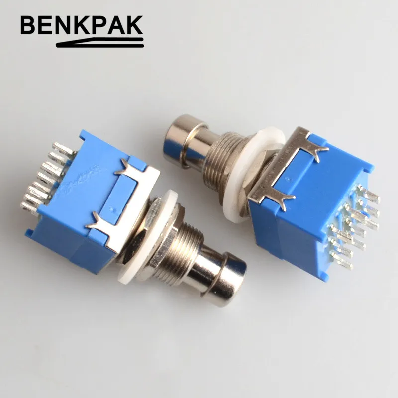 BENKPAK 3PDT 9 контактный кнопочный переключатель для гитарных эффектов Педальный ног
