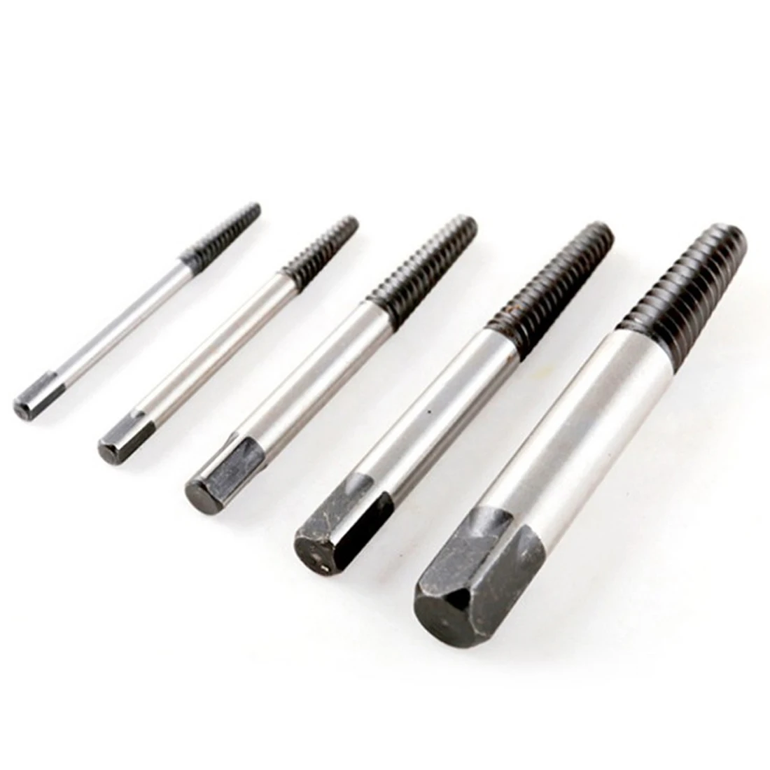 

5pcs/set Damaged Screws Extractor Carbon Steel Screw Extractor Broken Bolt Remover Drill Guide Bits Set Removal Tool