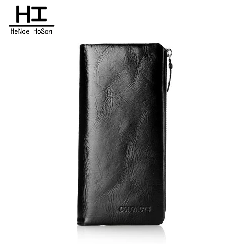 

Genuine leather men wallet clutch Fashion money clip mobile phone male bag  men wallets purses long wallet free shipping Z0614