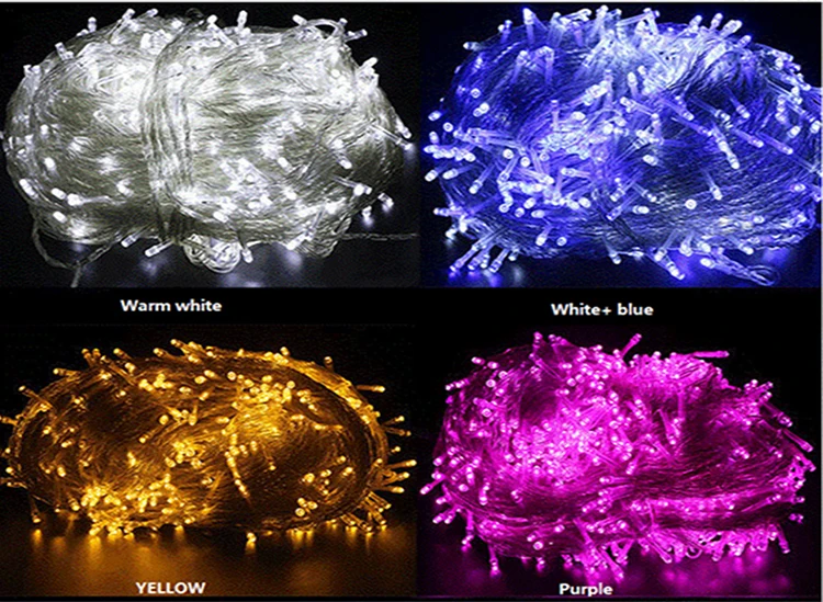 10 м 100LED Водонепроницаемая гирлянда медный провод Крытая наружная Рождественская гирлянда для свадьбы Вечерние садовые праздничные украшения